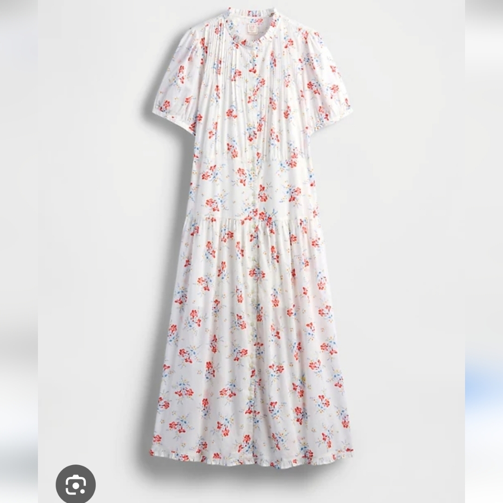 Gap x Doen White Floral Midi Dress